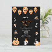 NIEDLICHES UND BEÄNGSTIGENDES HALLOWEEN-PARTY EINLADUNG (Stehend Vorderseite)