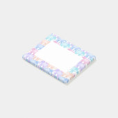 Niedliches und buntes Pastellelefant-Muster Post-it Klebezettel (angewinkelt)