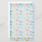 Niedliches und buntes Unterwassertier-Muster Briefpapier (Vorne/Hinten)