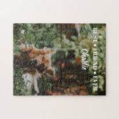 Niedliches und charmantes Foto und Name des Hundes Puzzle (Horizontal)