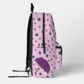 Niedliches und einfaches rosa Blumenhorn im Regenm Bedruckter Rucksack (Links)