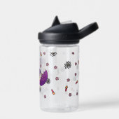 Niedliches und einfaches rosa Blumenhorn im Regenm Trinkflasche (Links)