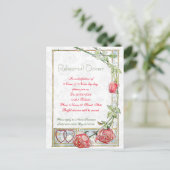 niedliches und elegantes Abendessen mit Probe Einladungspostkarte (Stehend Vorderseite)