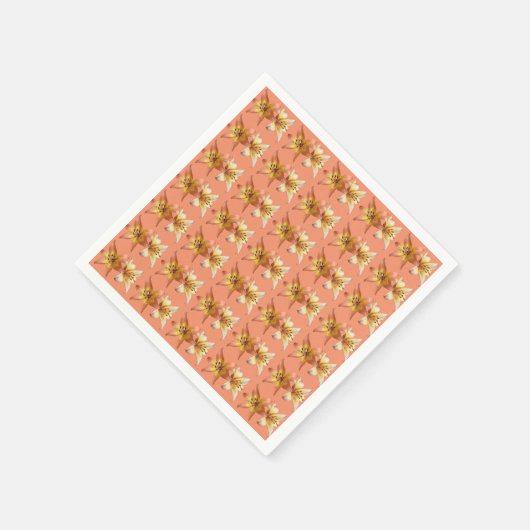 Niedliches und elegantes Lily Blume Foto Serviette (Ecke)