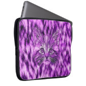 Niedliches und entzückendes lila Kätzchen Laptopschutzhülle (Vorne Rechts)