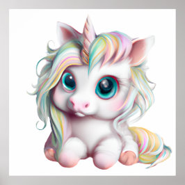 Niedliches und erlesenes Baby Unicorn Poster