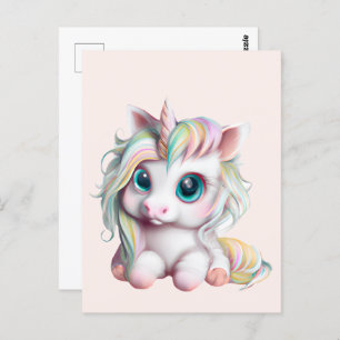 Niedliches und erlesenes Baby Unicorn Postkarte