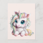 Niedliches und erlesenes Baby Unicorn Postkarte (Vorderseite)