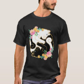 Niedliches und erlesenes chinesisches Yin and Yang T-Shirt (Vorderseite)