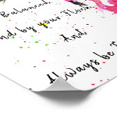 Niedliches und farbenfroh rosa Flamingo Poster 10" (Ecke)