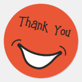 Niedliches und farbenfrohe Lächeln, Dankeschön-Auf Runder Aufkleber (Vorderseite)