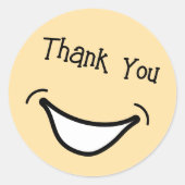 Niedliches und farbenfrohe Lächeln, Dankeschön-Auf Runder Aufkleber (Vorderseite)
