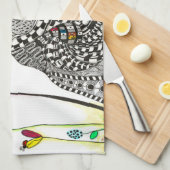 Niedliches und farbenfrohes Chihuahua Küchentuch (Viertel Falte)