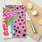 Niedliches und farbenfrohes Chihuahua Küchentuch (Viertel Falte)