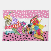 Niedliches und farbenfrohes Chihuahua Küchentuch (Horizontal)