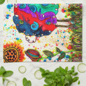 Niedliches und farbenfrohes Küchentuch (Gefaltet)