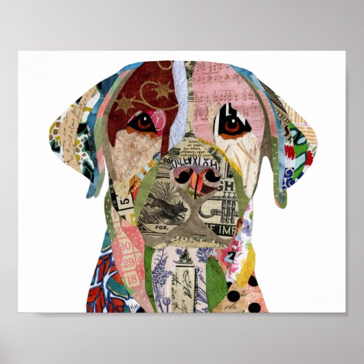 Niedliches und farbenfrohes Labrador Retriever Pos Poster (Vorne)