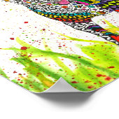 Niedliches und farbenfrohes Labrador Retriever Pos Poster (Ecke)