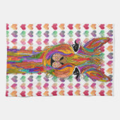 Niedliches und farbenfrohes Lamatsküche Handtuch (Horizontal)