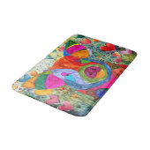 Niedliches und farbenfrohes Schweinefilet mit Herz Badematte (Schrägansicht)