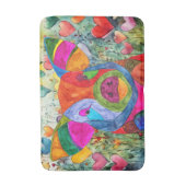 Niedliches und farbenfrohes Schweinefilet mit Herz Badematte (Vorderseite Vertikal)