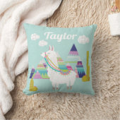 Niedliches und farbenfrohes Wüste Alpaca Kinderzim Kissen (Decke)