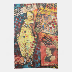 Niedliches und farbiges Clown Küchentuch