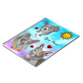 Niedliches und farbiges Corgi Spiral Notebook Notizblock (Linke Seite)