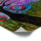 Niedliches und farbiges Dog Poster - 10" x 8" (Ecke)