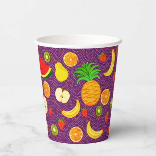 Niedliches und farbiges Fruchtsaft mit eigenem Log Pappbecher (Rückseite)