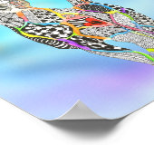 Niedliches und farbiges Katzenposter - 8"x10" Poster (Ecke)