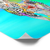 Niedliches und farbiges Katzenposter - 8"x10" Poster (Ecke)