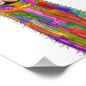 Niedliches und farbiges Lama-Poster 11x14" Poster (Ecke)