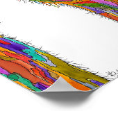 Niedliches und farbiges Lama-Poster - 12 Zoll x 12 Poster (Ecke)