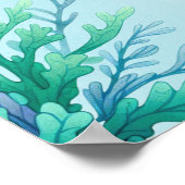 Niedliches und farbiges Meerjunggebäck Poster (Ecke)