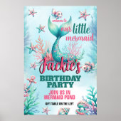 Niedliches und farbiges Meerjunggebäck Poster (Vorne)