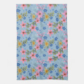 Niedliches und farbiges rosa gelbes blaues Muster Geschirrtuch (Vertikal)