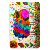 Niedliches und farbiges Schafmagnet 3"x4" Magnet (Vertikal)