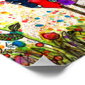 Niedliches und farbiges Schafposter - 10" x 8" Poster (Ecke)