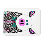 Niedliches und farbiges Schweinefleisch Magnet 3" (Horizontal)