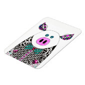 Niedliches und farbiges Schweinefleisch Magnet 3"  (Linke Seite)