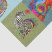 Niedliches und farbiges Tissue Assortiment Seidenpapier (Detail)