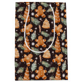 Niedliches und festes Lebkuchen Weihnachten Mittlere Geschenktüte (Vorderseite)