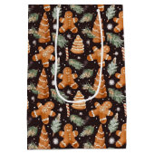 Niedliches und festes Lebkuchen Weihnachten Mittlere Geschenktüte (Rückseite)