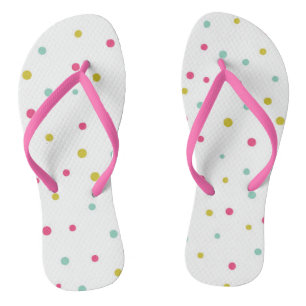 Niedliches und festliches Confetti Dots Muster Badesandalen