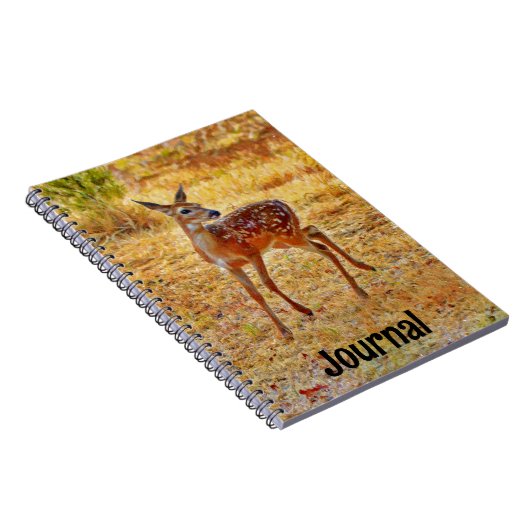 Niedliches und freilebendes Baby Deer Art Journal Notizblock (Rechte Seite)