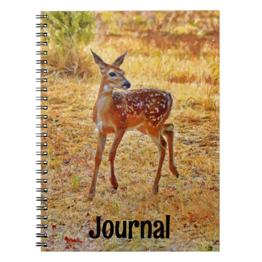 Niedliches und freilebendes Baby Deer Art Journal Notizblock (Vorderseite)