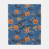 Niedliches und gemütliches schwarzes Orange und bl Fleecedecke (Vorderseite)