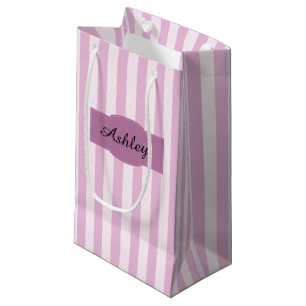 Niedliches und Girl-Monogarm-Streifen-Muster Kleine Geschenktüte