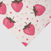 Niedliches und Girly rosa Erdbeermuster Seidenpapier (Ausschnitt)